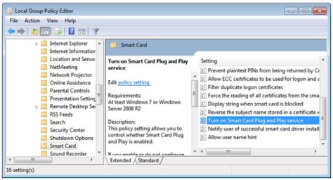 disable smart card logon windows 7 group policy|Smart Card Group Policy and Registry Settings.